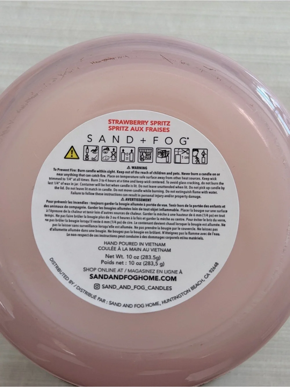 Sand + Fog Strawberry Spritz 10Oz Scented Candle